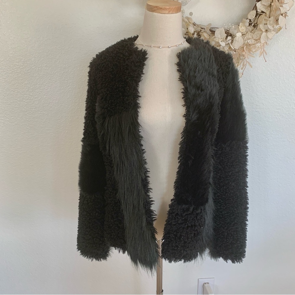 🖤 EXPRESS Black Pieced Patchwork Mixed Panels Fa… - image 3